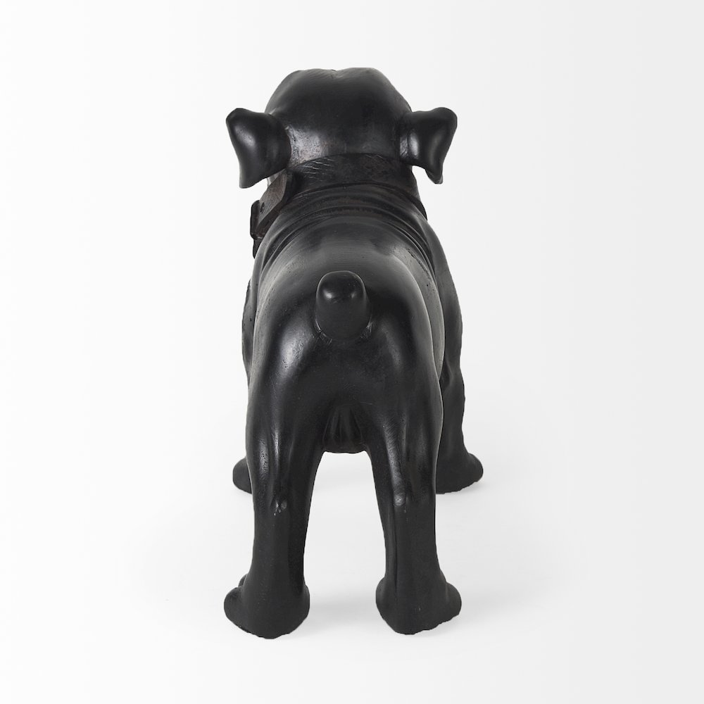 Hugo 5L x 13W Black Resin Bulldog. Picture 4