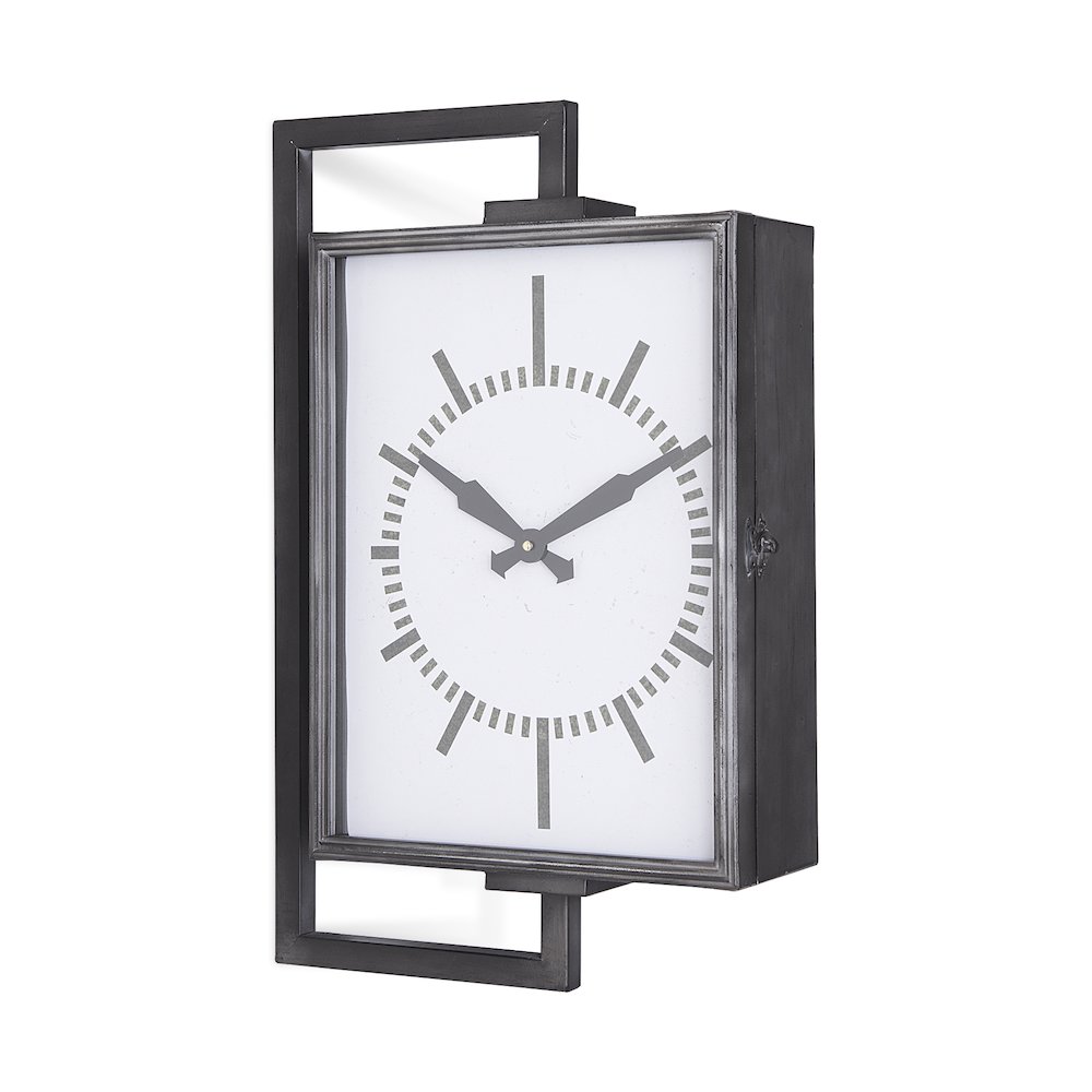 Hagar Rectangular Large Industrial Wall Clock. Picture 1