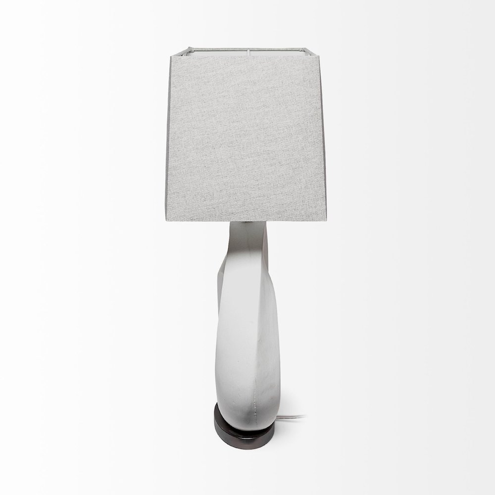 Celtica (26.8"H) White Resin Ring-Shaped Base Table Lamp. Picture 2