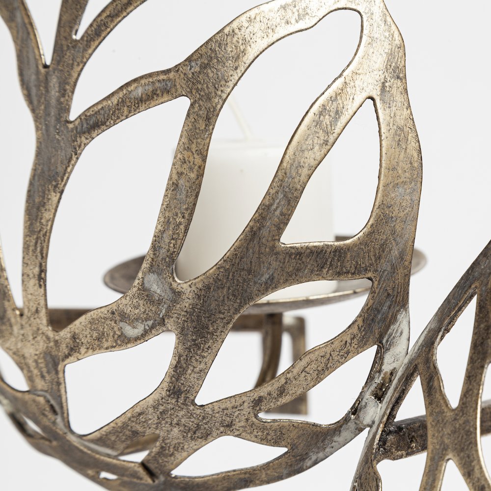 Lana II Set of 4 Champagne toned Wall Candle Holders. Picture 2
