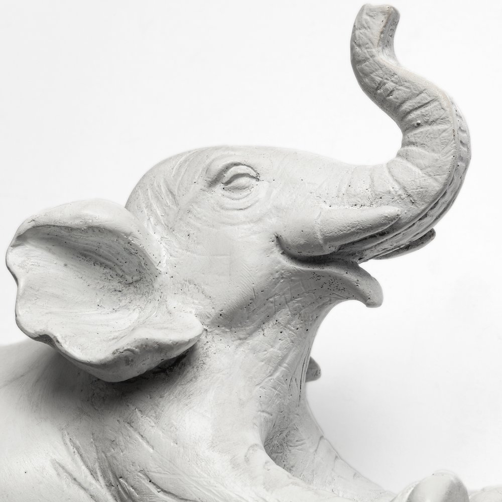 Maynard Set of 2 White Elephant Wall Decorations. Picture 2