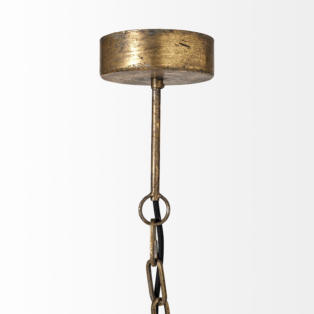 Chiron II 36L x 36W x 38H Gold Metal Globe Six Bulb Chandelier. Picture 2