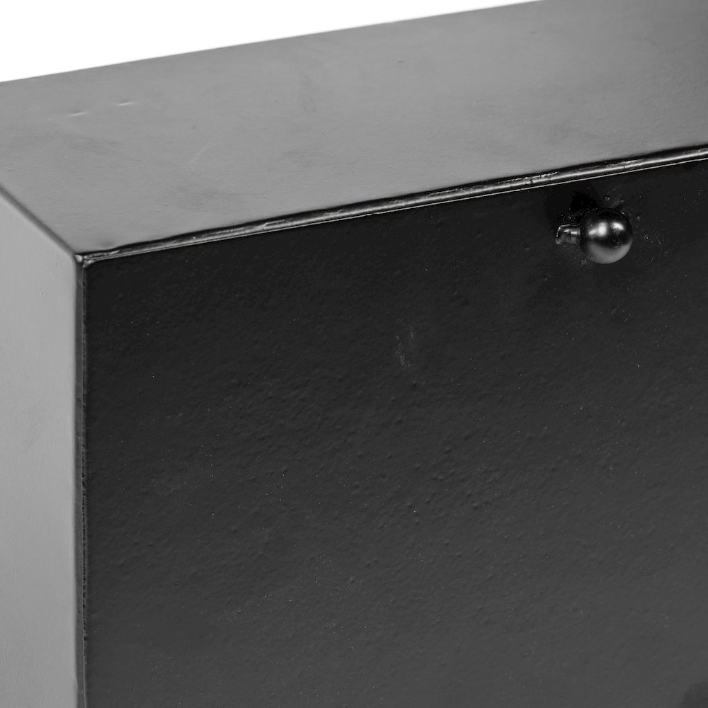 Lita Black Metal Rectangular Table Clock. Picture 7