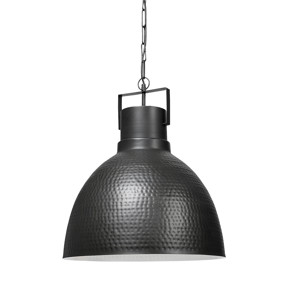 Minerva 19x22 Metallic Gray Hammered Detail Pendant Light. Picture 1