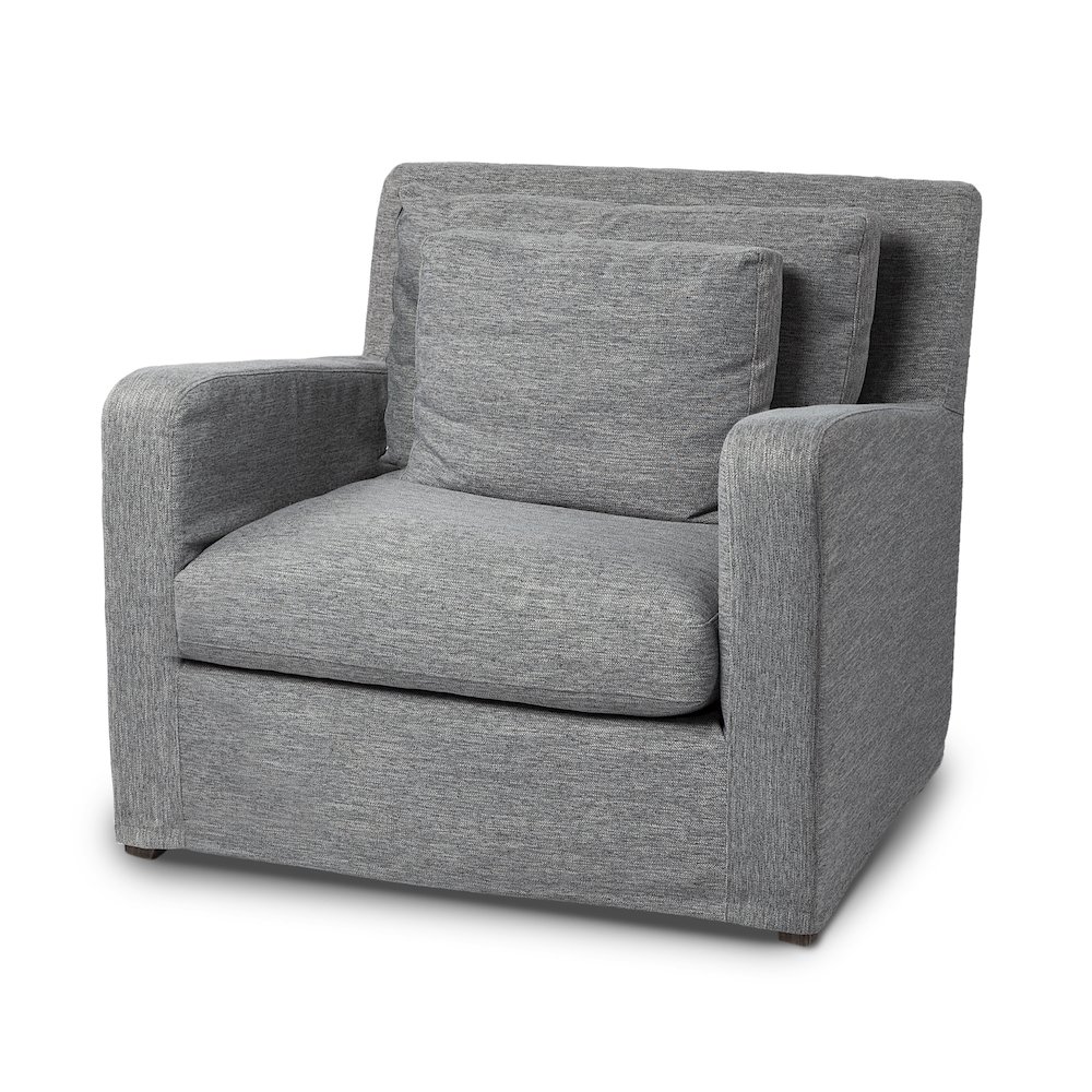 Denly I38 X 38.25 X 34.5 Castlerock Gray Slipcover Upholstered Arm Chair. Picture 1