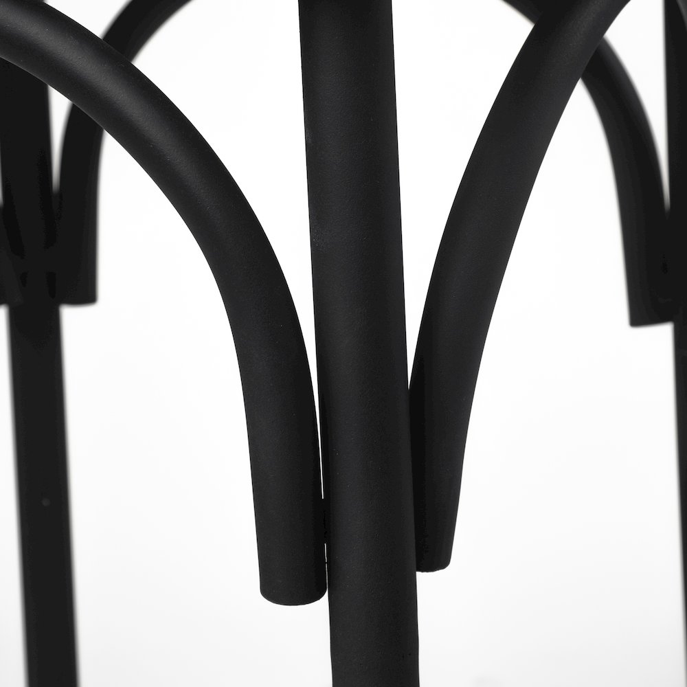 Etienne 26.25" Seat Height Black Wood Seat Black Metal Base Stool. Picture 10