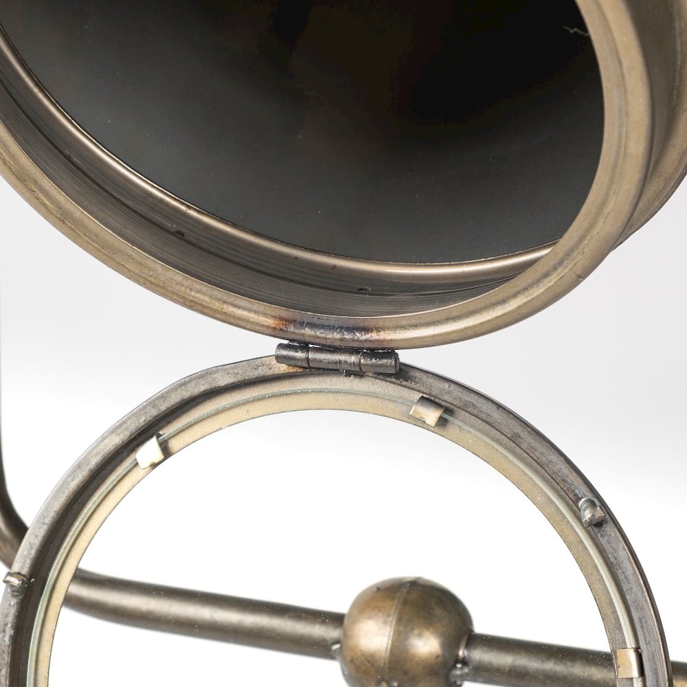 Debdou (61"H) Gold Metal Adjustable Cinema-Style Floor Lamp. Picture 8