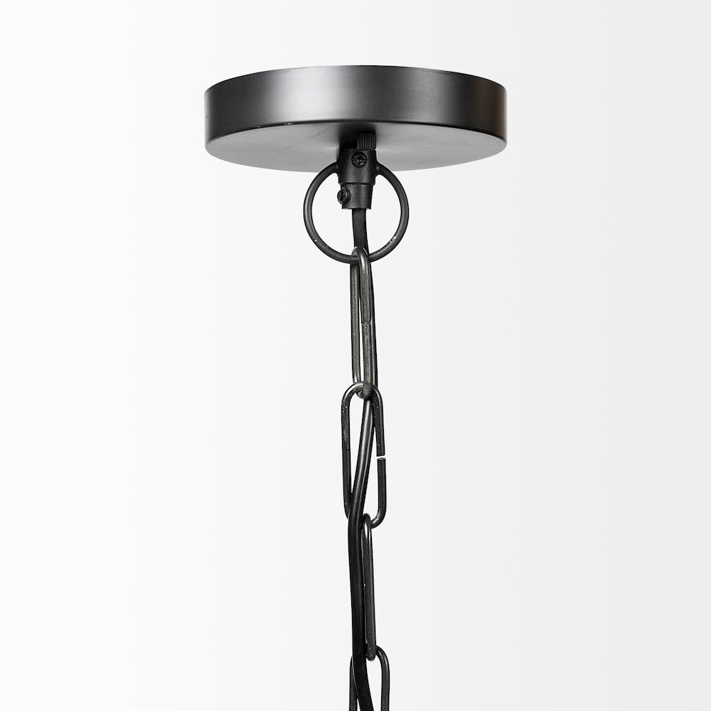 Minerva 19x22 Metallic Gray Hammered Detail Pendant Light. Picture 2