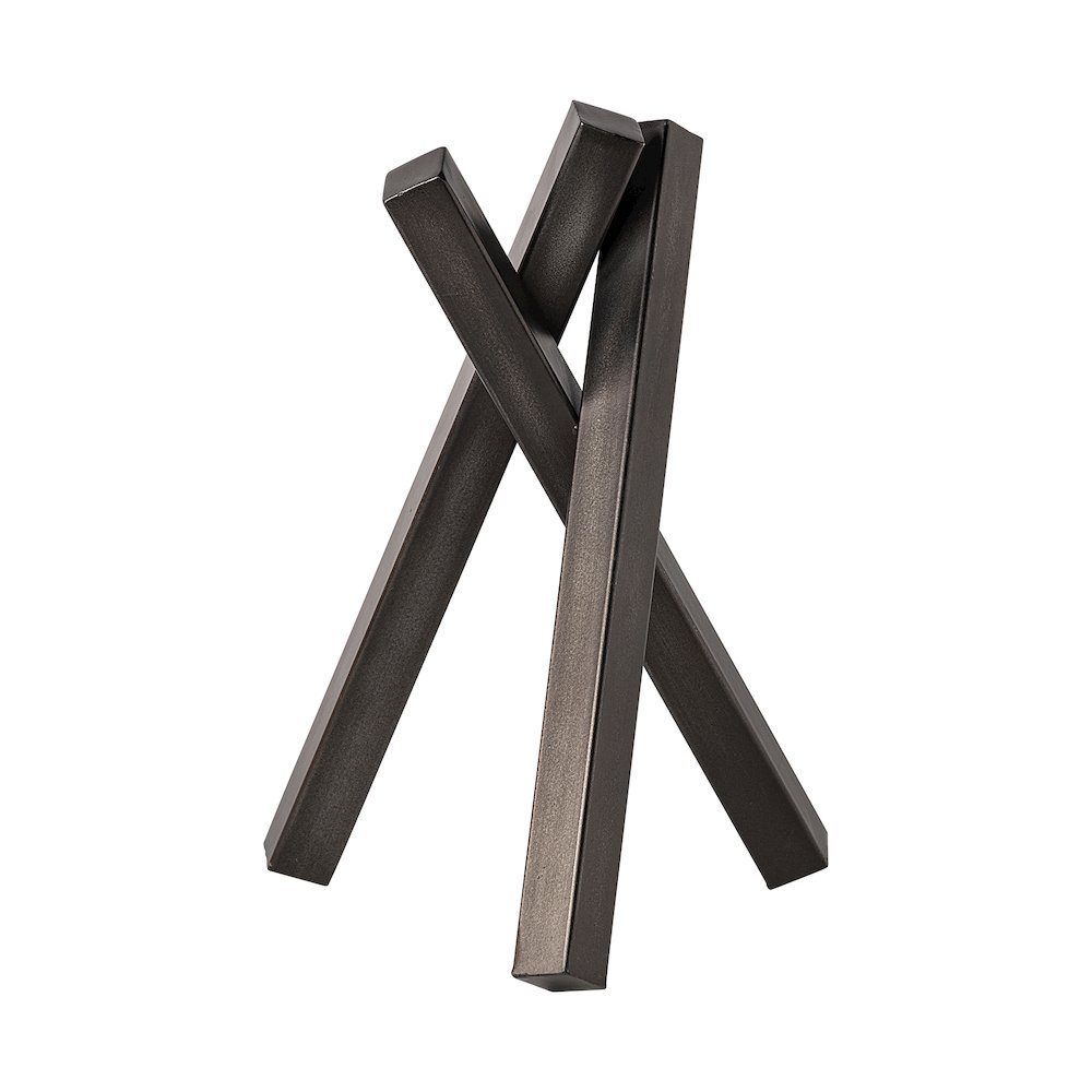 Bastian (Large) 9L x 8W Black Metal Abstract Object. Picture 1