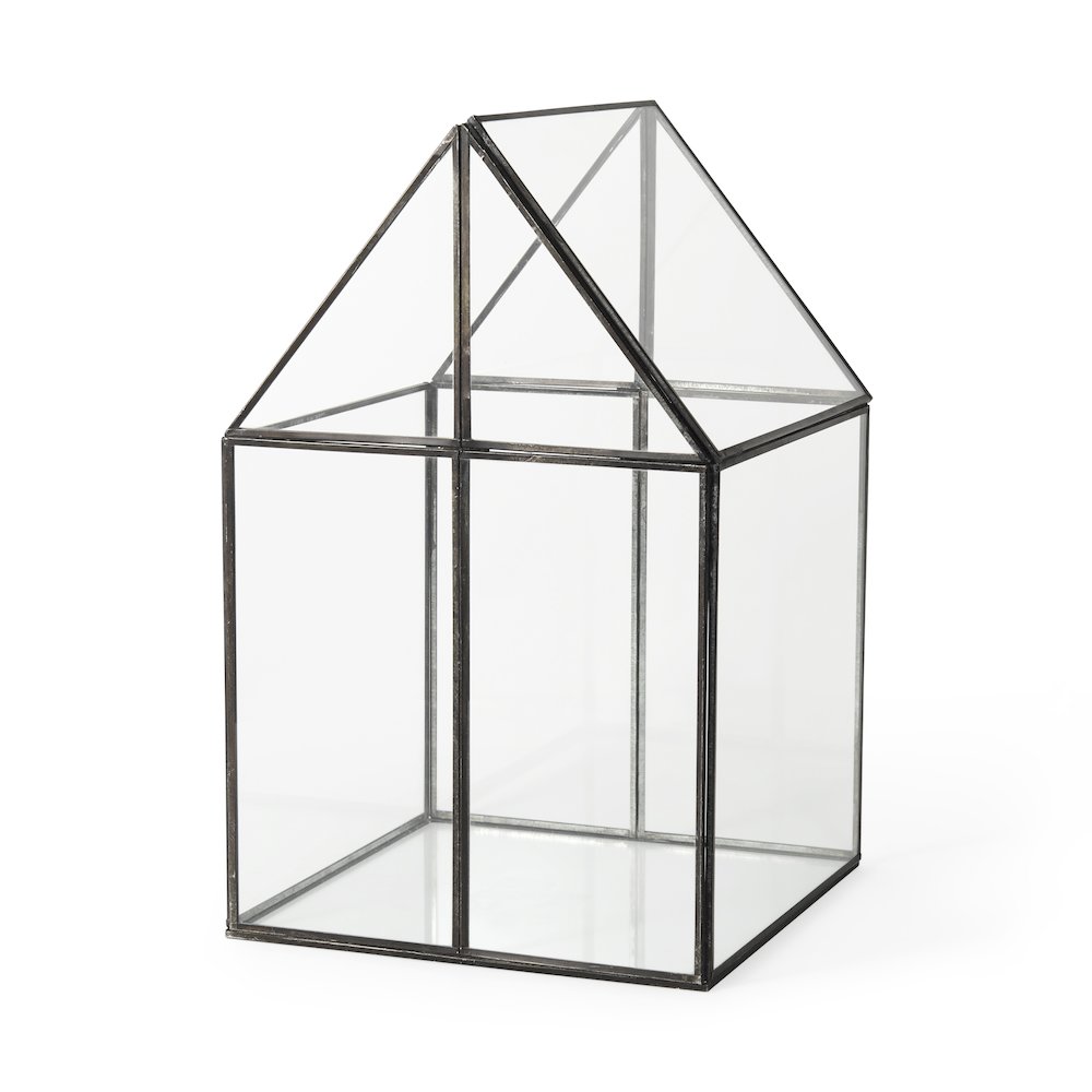 Sikes (Large) 10L x 10W x 16H Hut Terrarium W/Glass Base. Picture 1
