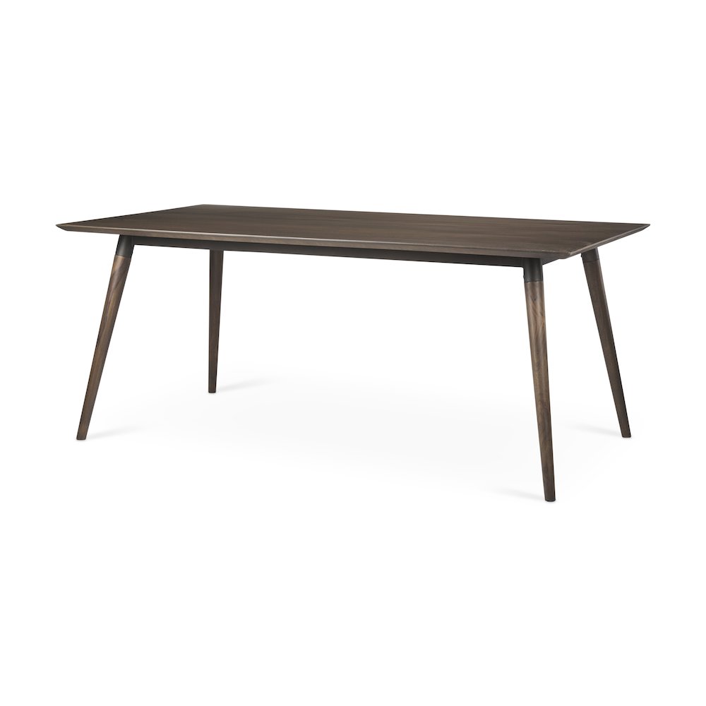 Nicholas II 72x39 Brown Solid Wood Top Metal/Wood Leg Dining Table. Picture 1
