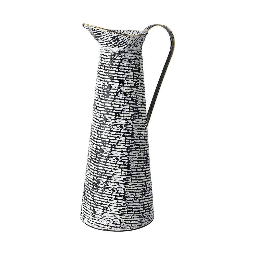 Colette Large Black/White Patterned Vase. Picture 1