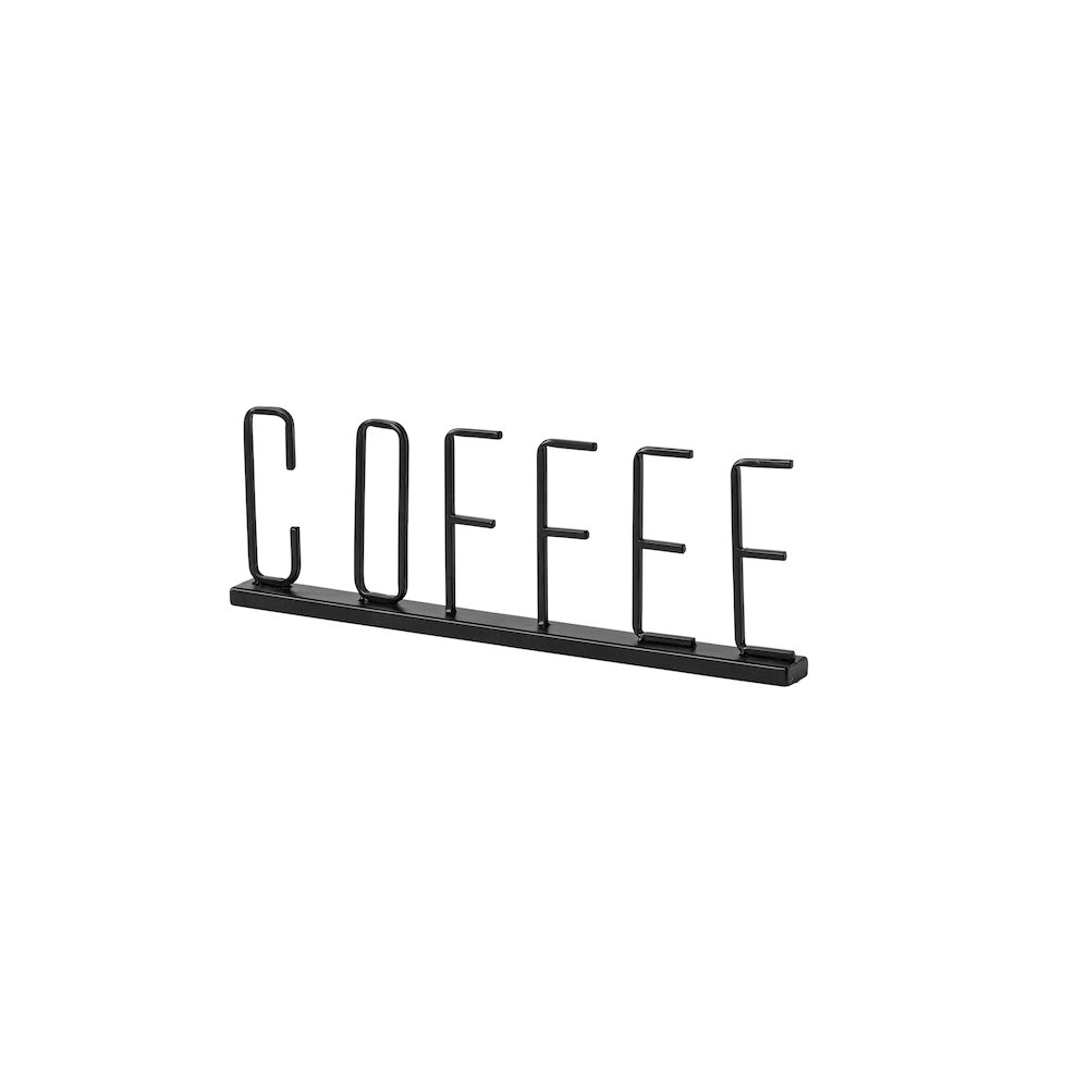 Coffee 15L x 1W Black Metal Sign. Picture 1