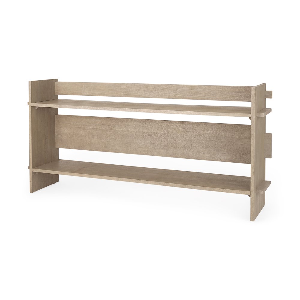 Aida Light Gray Wood Console Table. Picture 1