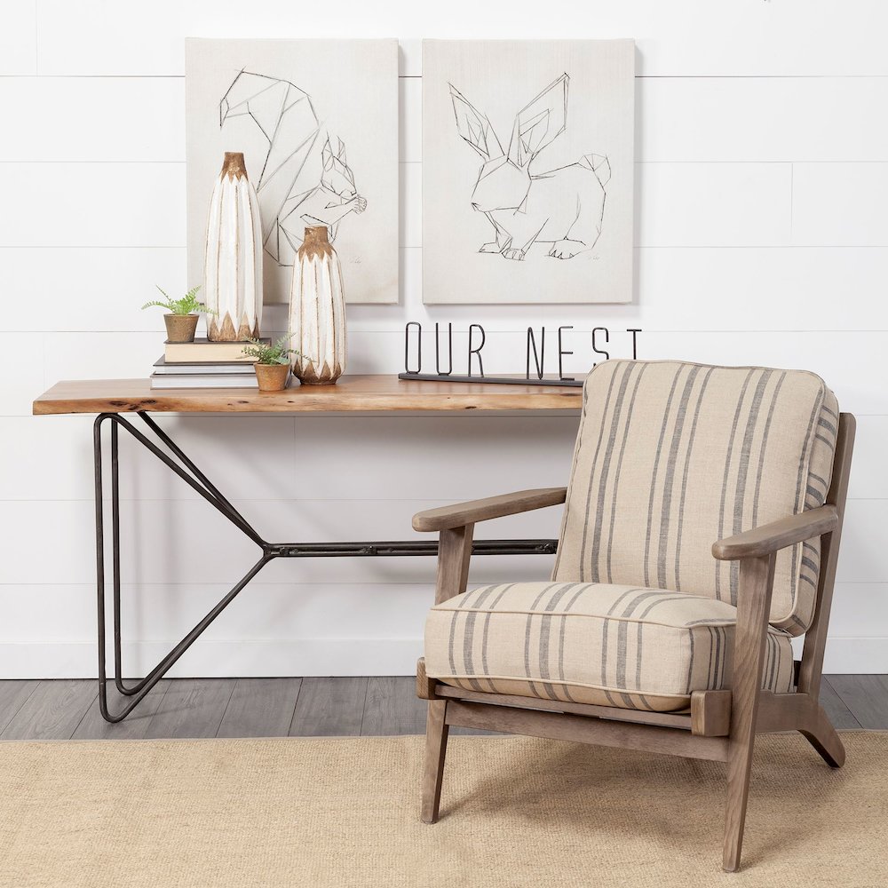 Our Nest 24L x 1W Black Metal Sign. Picture 4