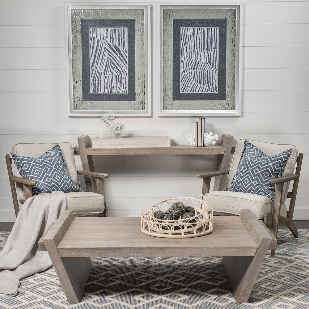 Leona (Set of 2) Natural Wicker Woven Mirrored Base Nesting Trays. Picture 2