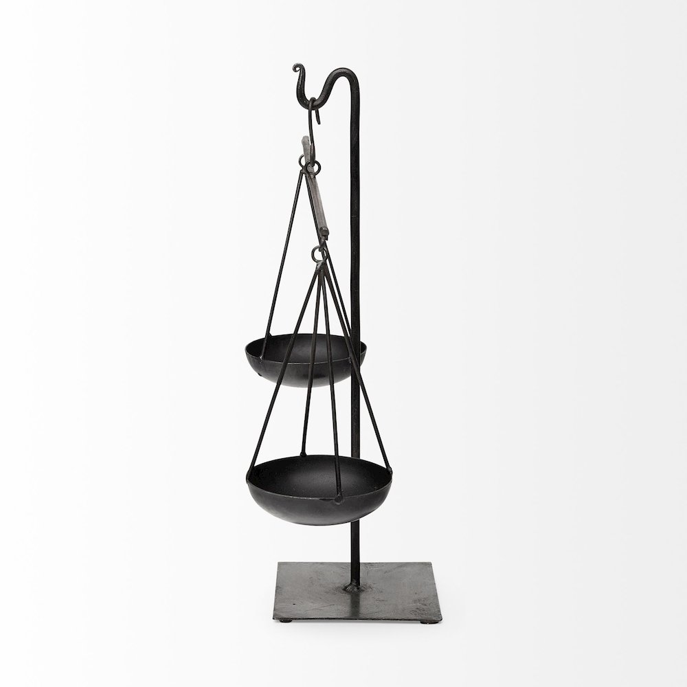 Ellis 10L x 4W Black Metal Vintage Inspired Weighing Scale. Picture 2