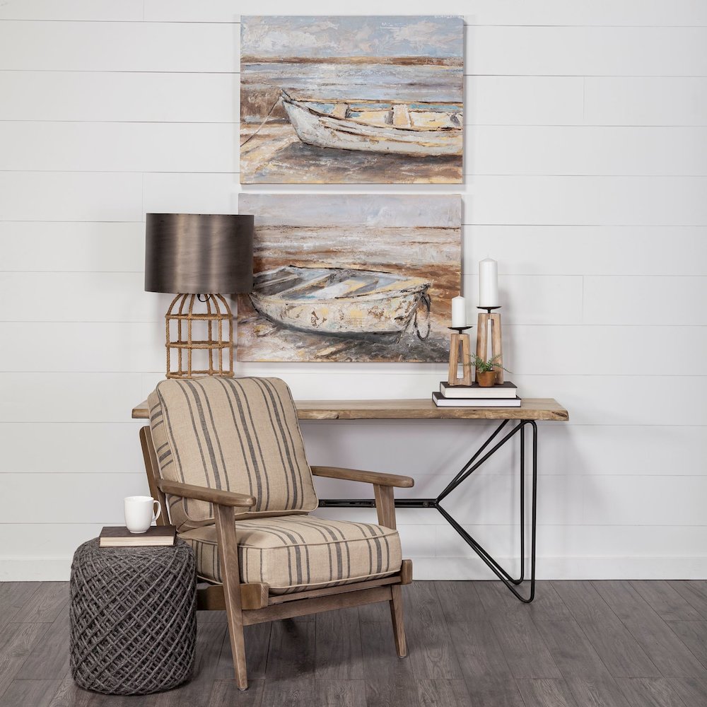 Papillion I 66L x 16W Natural Solid Wood and Iron Console Table. Picture 2