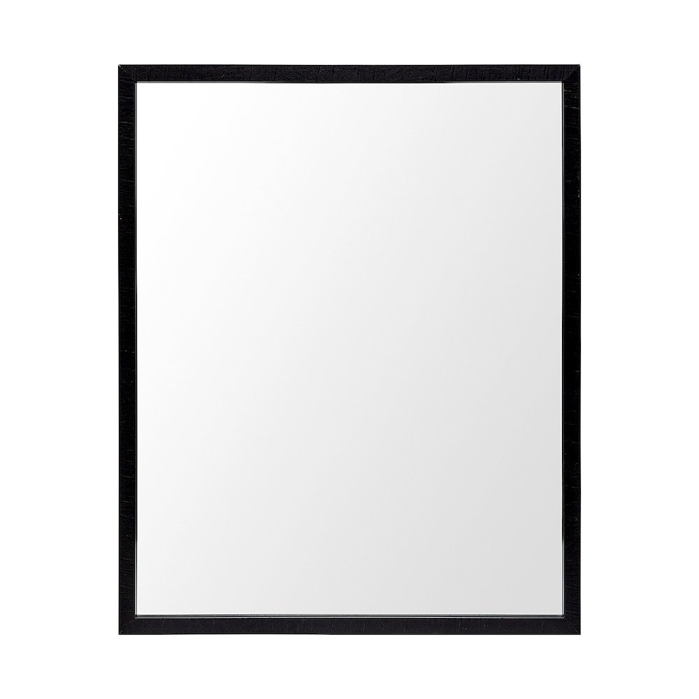 Bristol Black 24x30 Faux Wood Frame Bathroom Vanity Mirror. Picture 1