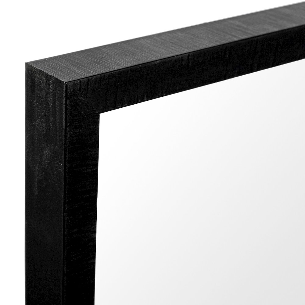 Bristol Black 24x30 Faux Wood Frame Bathroom Vanity Mirror. Picture 3