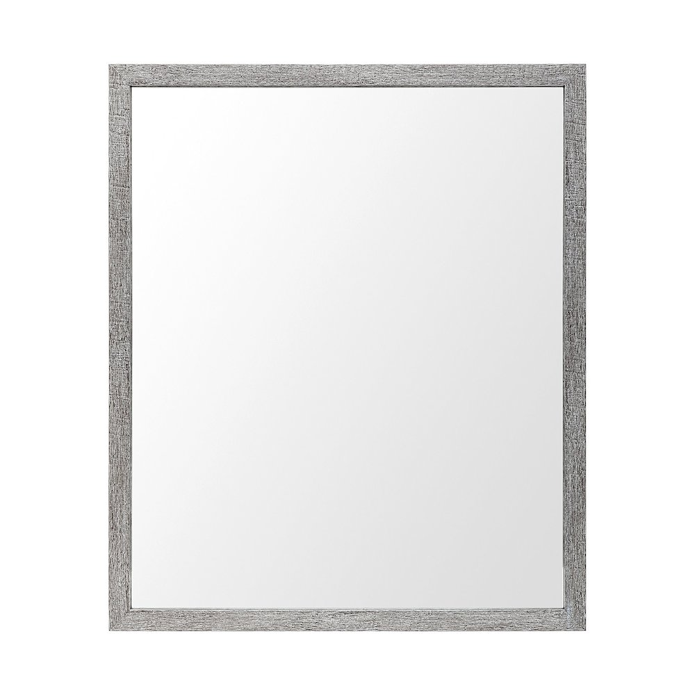 Bristol Grey 20x24 Faux Wood Frame Bathroom Vanity Mirror. Picture 1