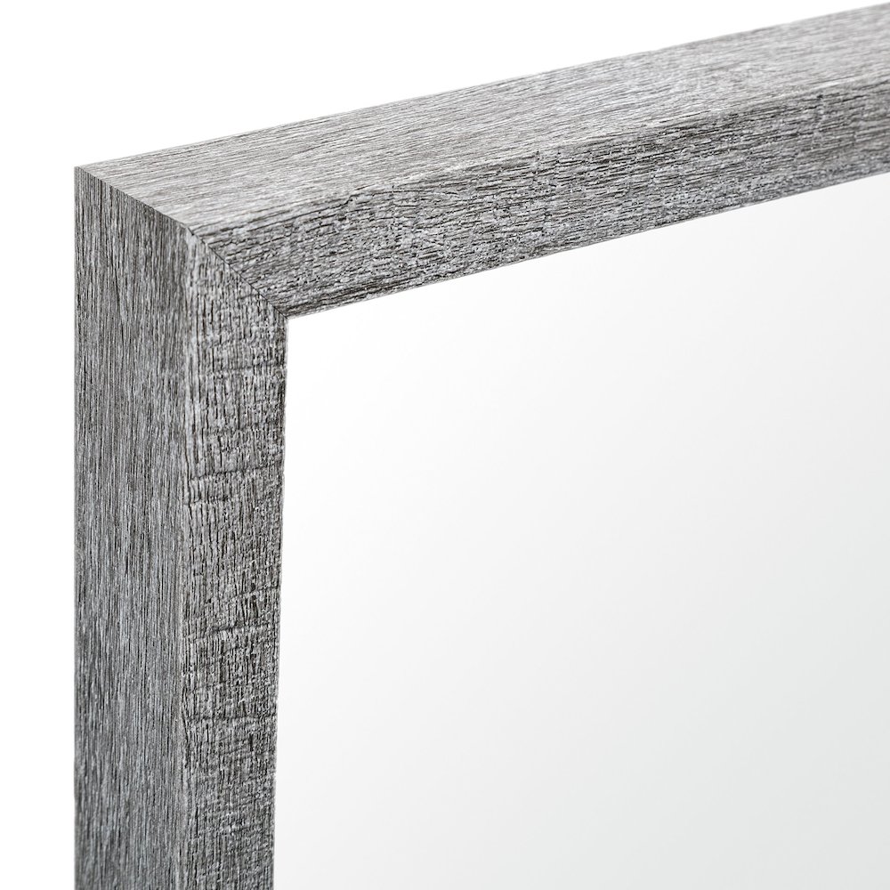 Bristol Grey 20x24 Faux Wood Frame Bathroom Vanity Mirror. Picture 3