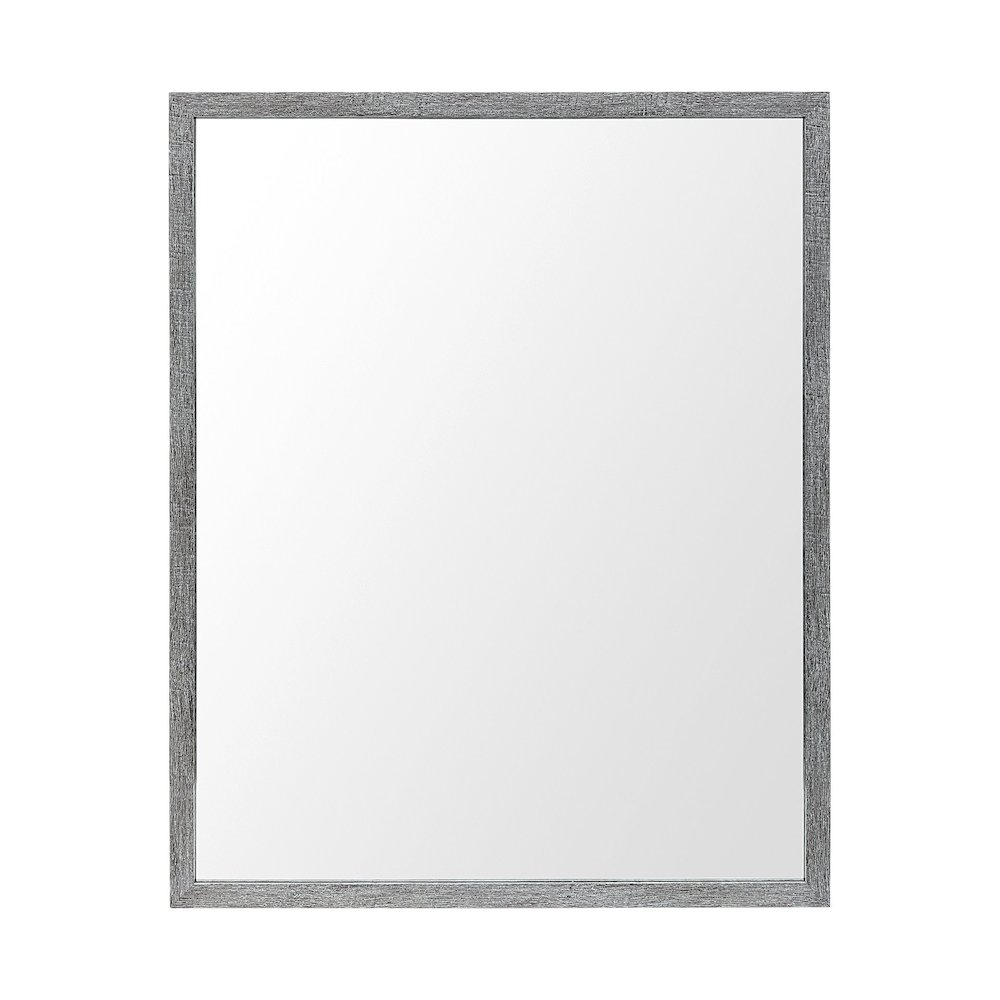 Bristol Grey 24x30 Faux Wood Frame Bathroom Vanity Mirror. Picture 1