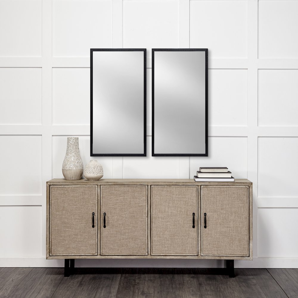 Bristol Espresso 20x40 Faux Wood Frame Bathroom Vanity Mirror. Picture 4