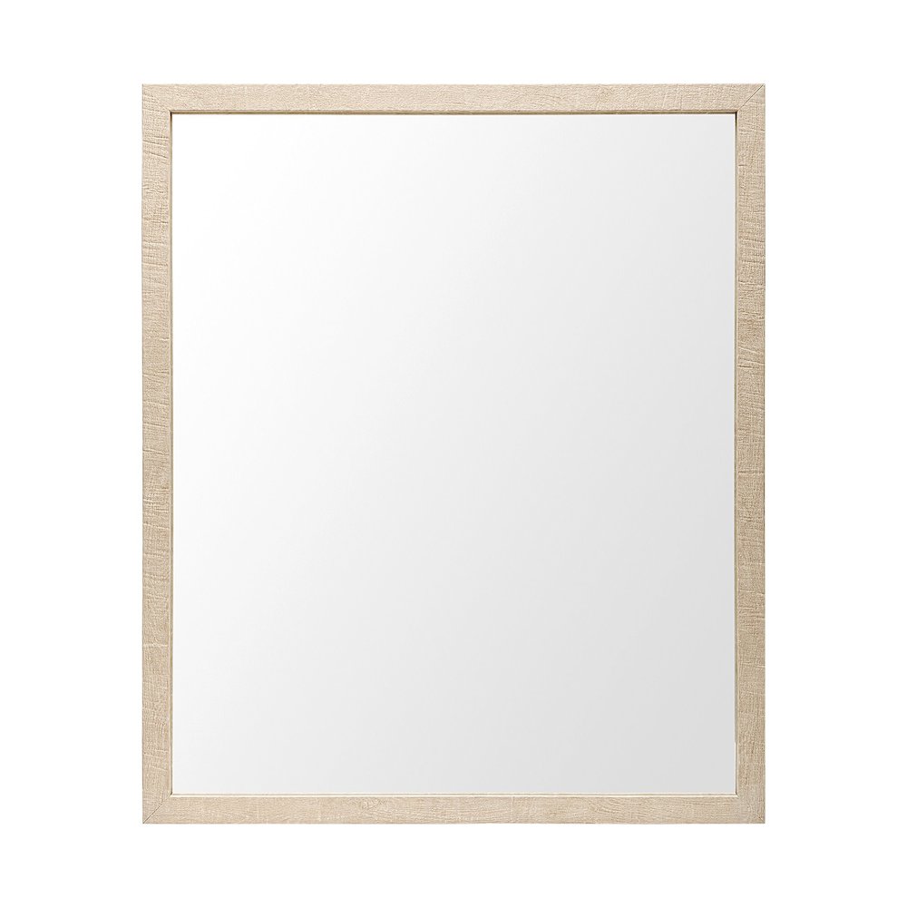 Bristol Tan 20x24 Faux Wood Frame Bathroom Vanity Mirror. Picture 1
