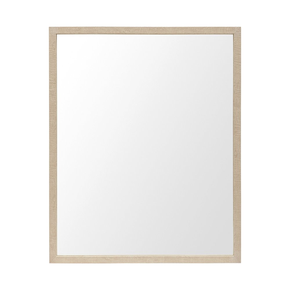 Bristol Tan 24x30" Faux Wood Frame Bathroom Vanity Mirror. Picture 1