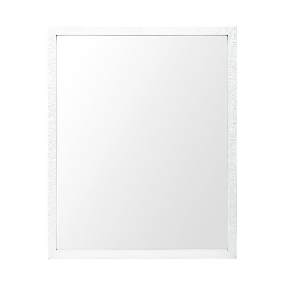 Bristol White 24x30 Faux Wood Frame Bathroom Vanity Mirror. Picture 1