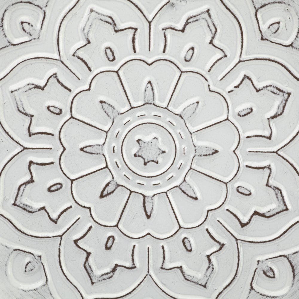 Miranda Set of 2 Stamped Metal Lotus Flower Wall Decor. Picture 5