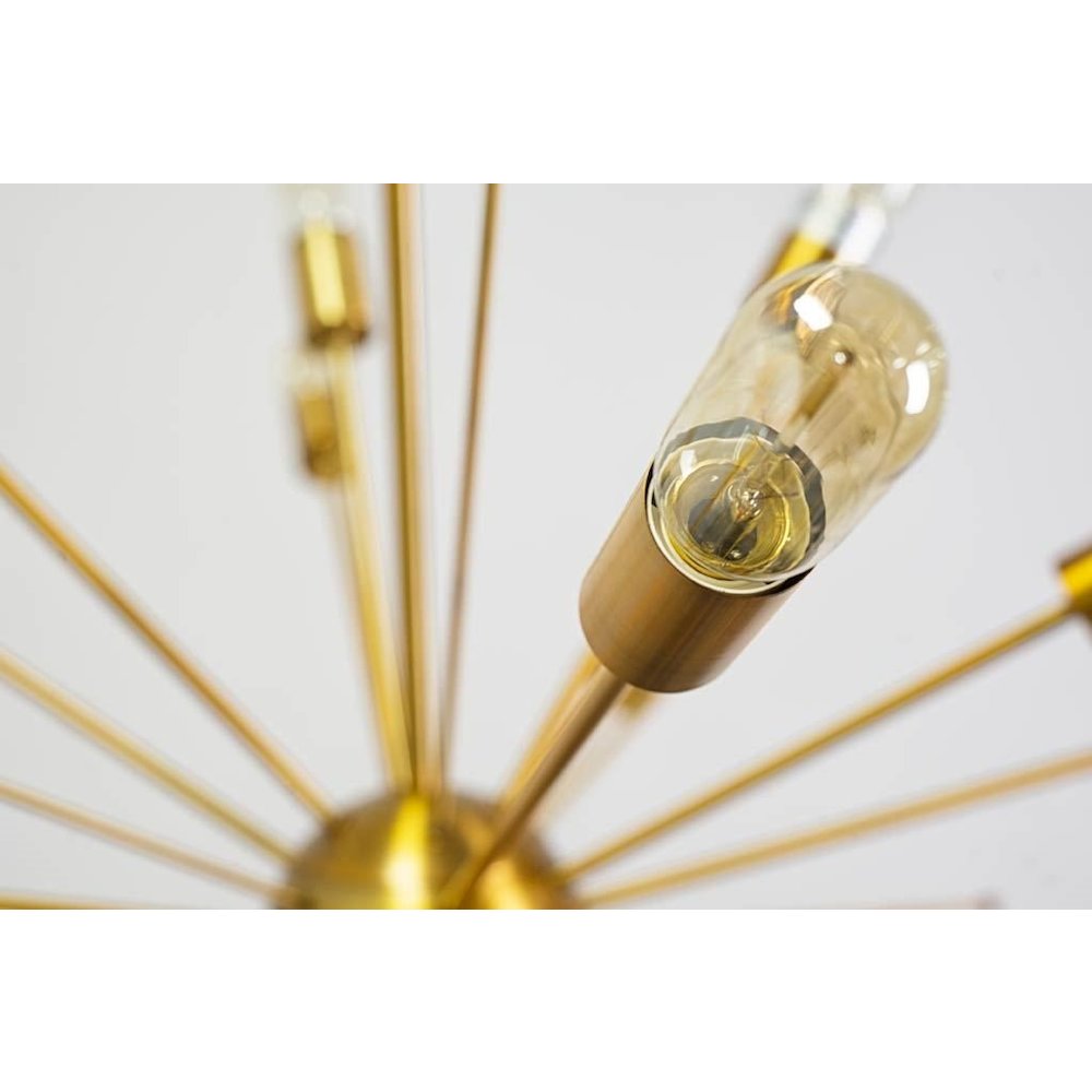 Edisonna II (38"D) Gold Sputnik Twenty Bulb Chandelier. Picture 2