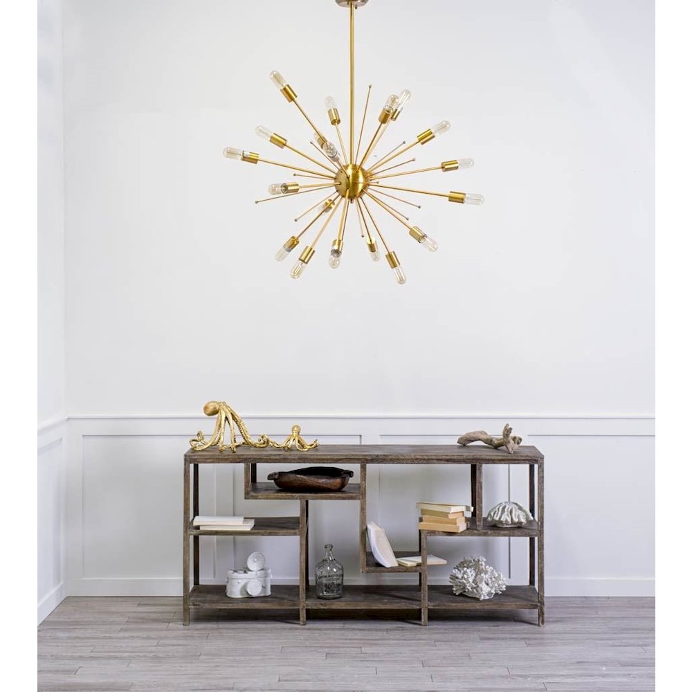 Edisonna II (38"D) Gold Sputnik Twenty Bulb Chandelier. Picture 5