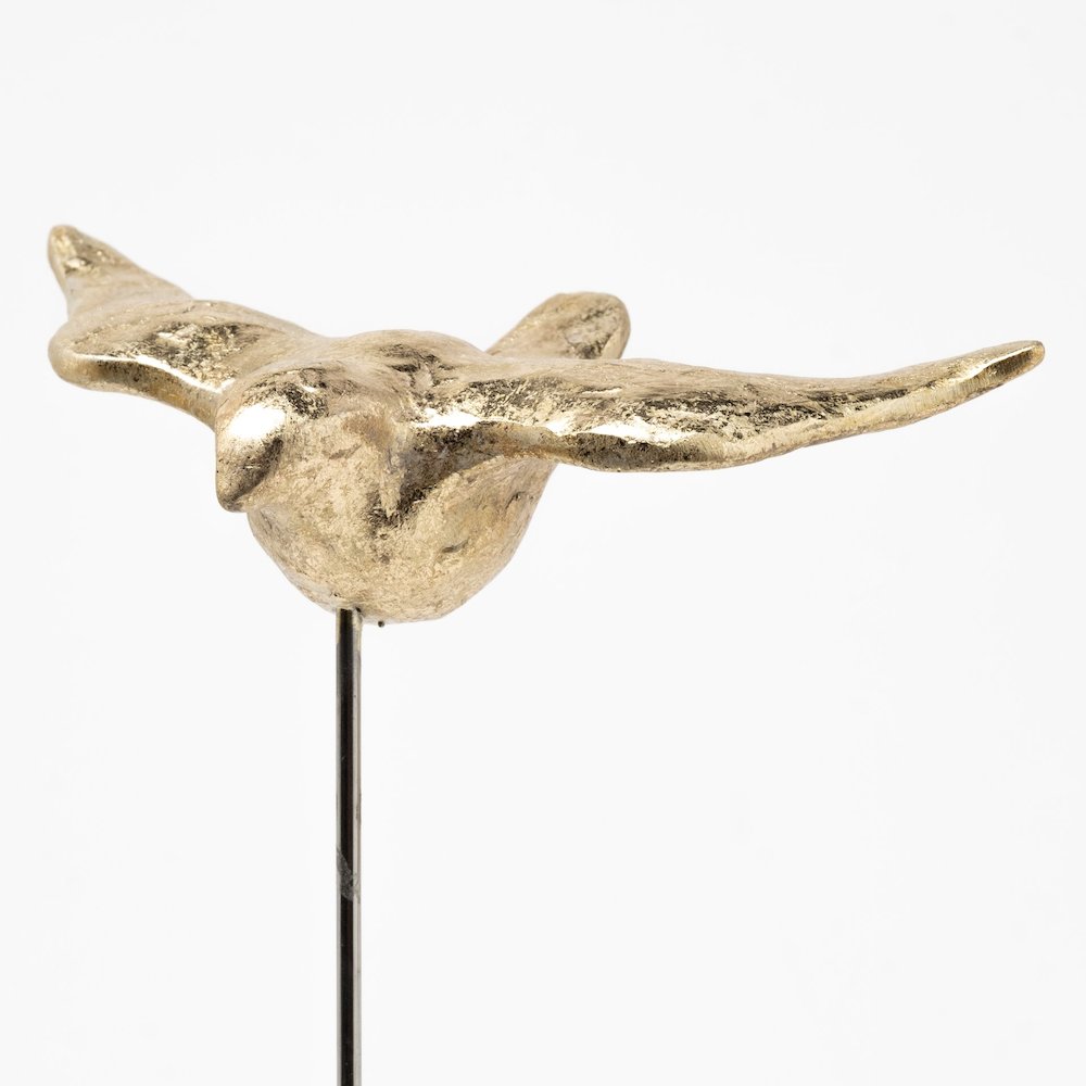 Aya Set of 3 11L x 4W Gold Metal Decorative Birds. Picture 7