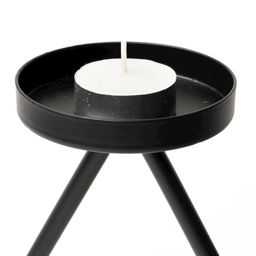 Meira Black Metal Seven Votive Table Candle Holder. Picture 3