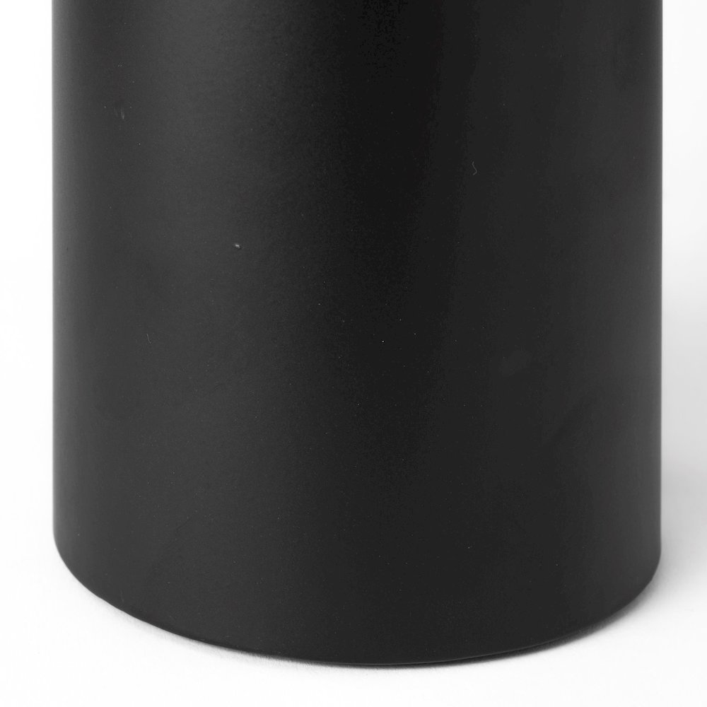 Alex Small Black Metal Cylindrical Table Candle Holder. Picture 5