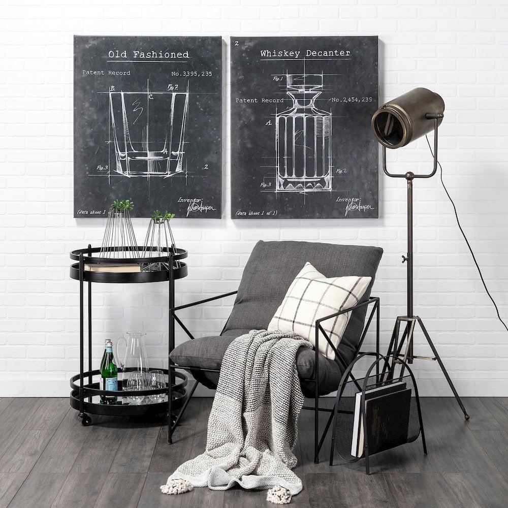 Debdou (61"H) Gold Metal Adjustable Cinema-Style Floor Lamp. Picture 2