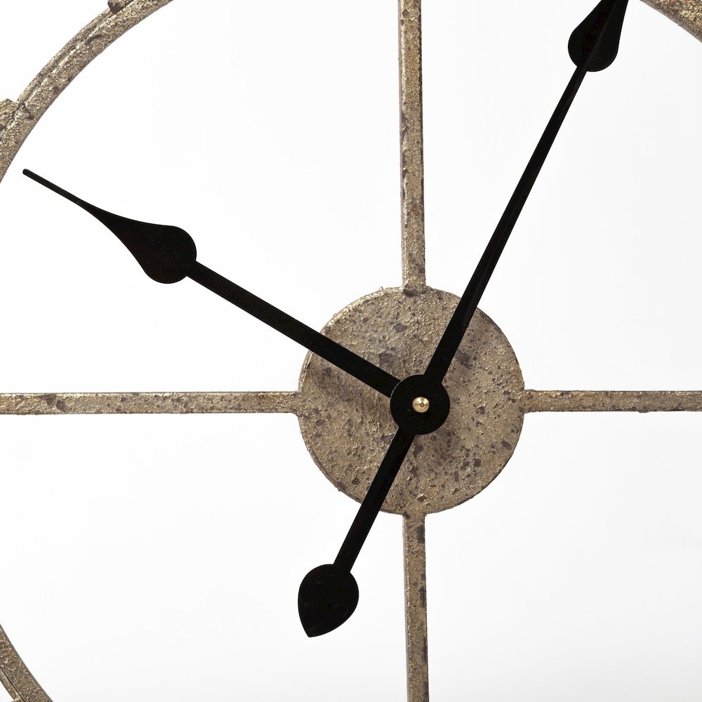 Mething Light Brown  25" Medium Farmhouse Wall Clock. Picture 2