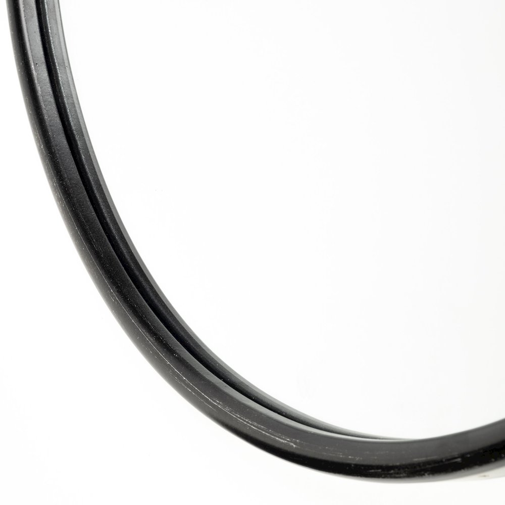 Sylvia II 24"x35" Oval Black Metal Frame Mirror. Picture 4