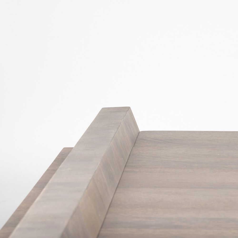 Elaine 59x36 Brown Solid Wood Top & Base Coffee Table. Picture 6