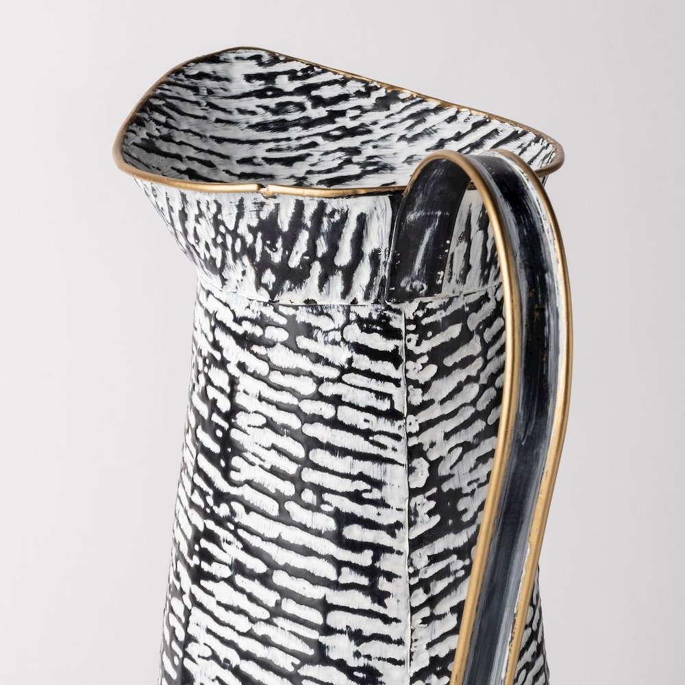Colette Large Black/White Patterned Vase. Picture 4