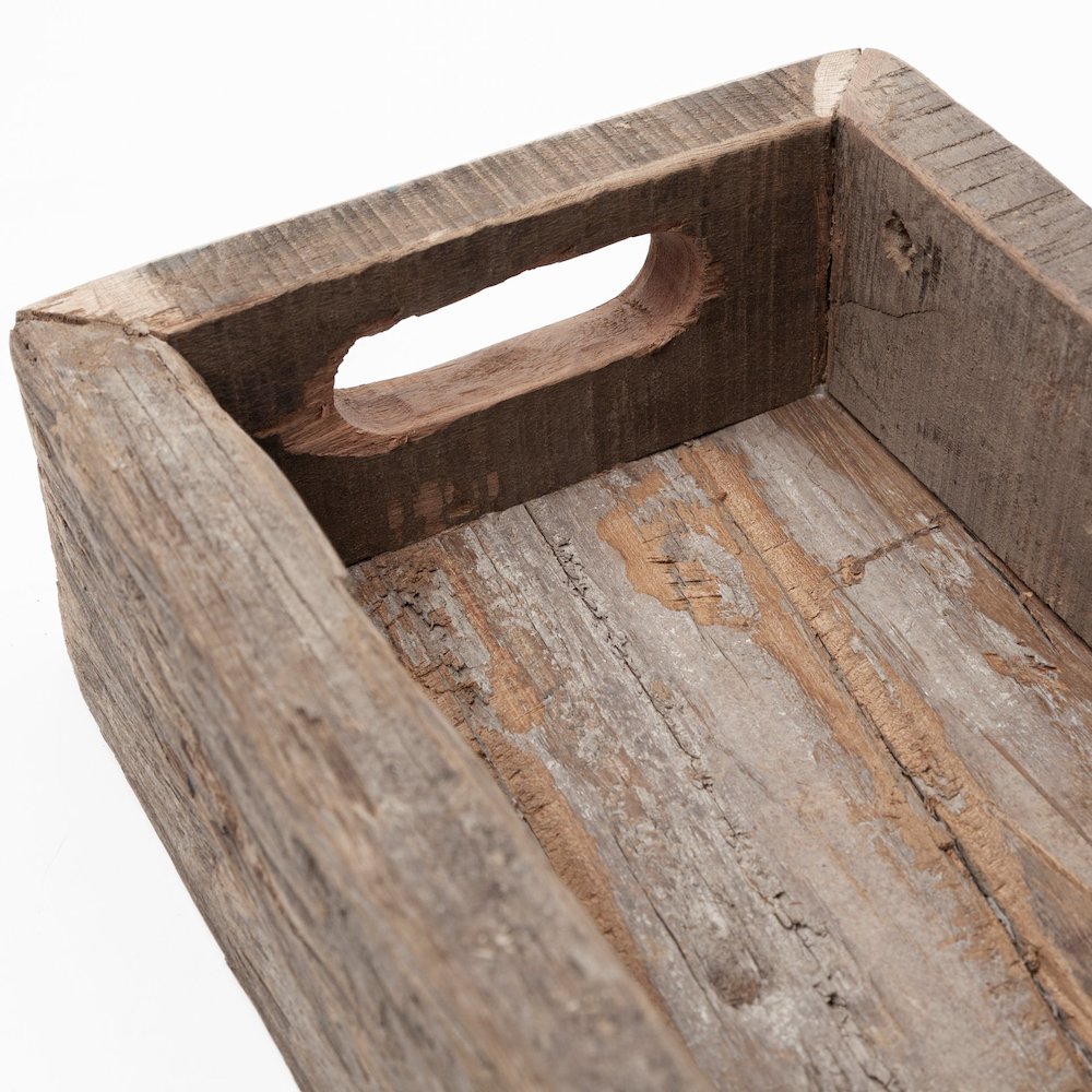 Vernon (Medium) 30L x 7W Brown Reclaimed Wood Tray. Picture 4