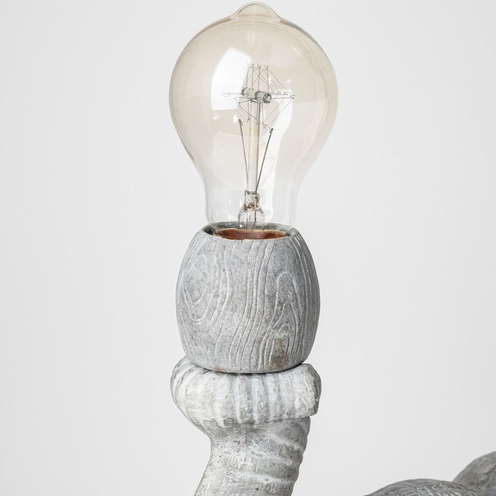 Tantor (15.9"H) Gray Resin Elephant Calf Table Lamp. Picture 4