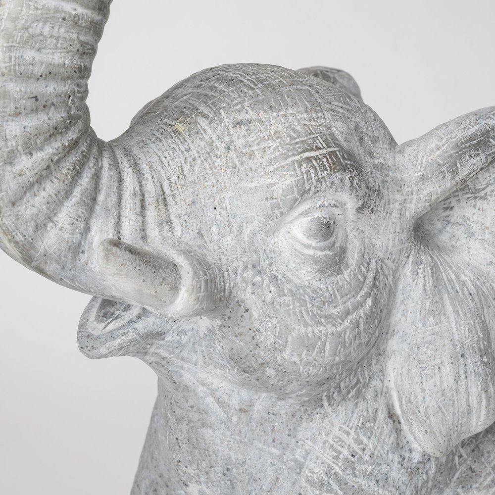 Tantor (15.9"H) Gray Resin Elephant Calf Table Lamp. Picture 5