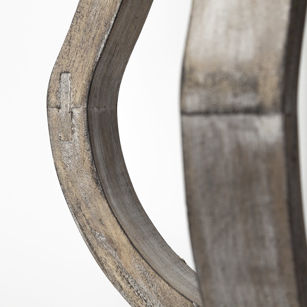 Brillion Small Rustic Wood Metal Table Candle Holder. Picture 7