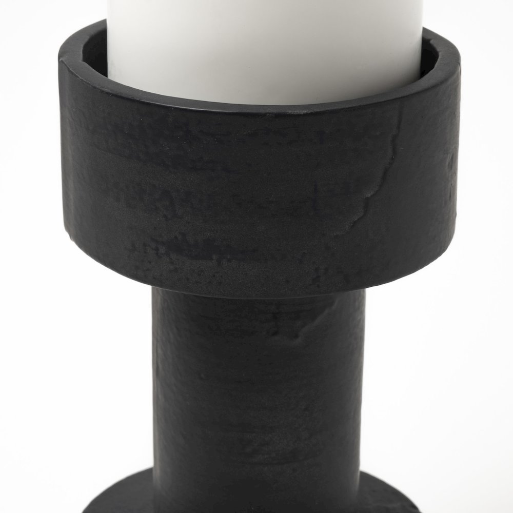 Bolton I 3.9L x 3.9W x 10.6H Black Metal Table Candle Holders. Picture 4