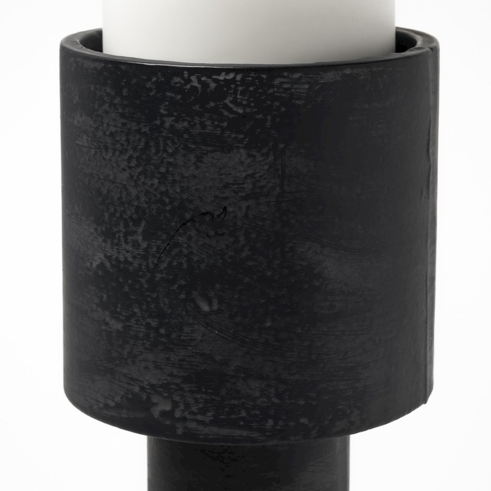Bolton I 3.9L x 3.9W x 10.6H Black Metal Table Candle Holders. Picture 5