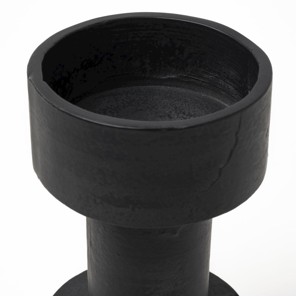 Bolton I 3.9L x 3.9W x 10.6H Black Metal Table Candle Holders. Picture 6