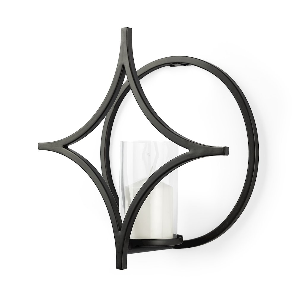 Lyra I Black Wall Candle Holder. Picture 1